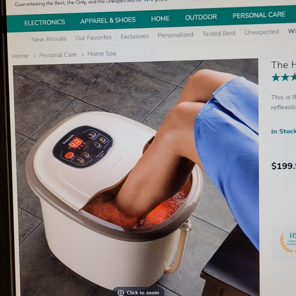 Hydrotherapy Heated Foot Bath - Picture 1 of 5
